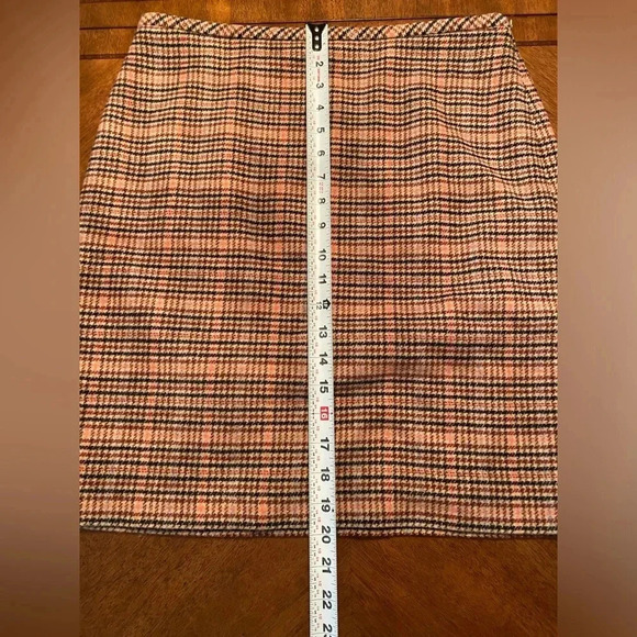 Talbots Multi Color Plaid Wool Zip Close A-Line Lined Mini Skirt Women’s 6 EUC - Picture 11 of 12
